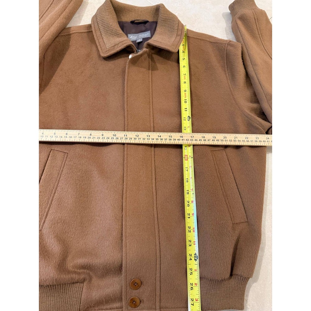 Daniel Cremieux Signature Collection Alpaca Wool Bomber Jacket Tan Camel Large L - Picture 5 of 8